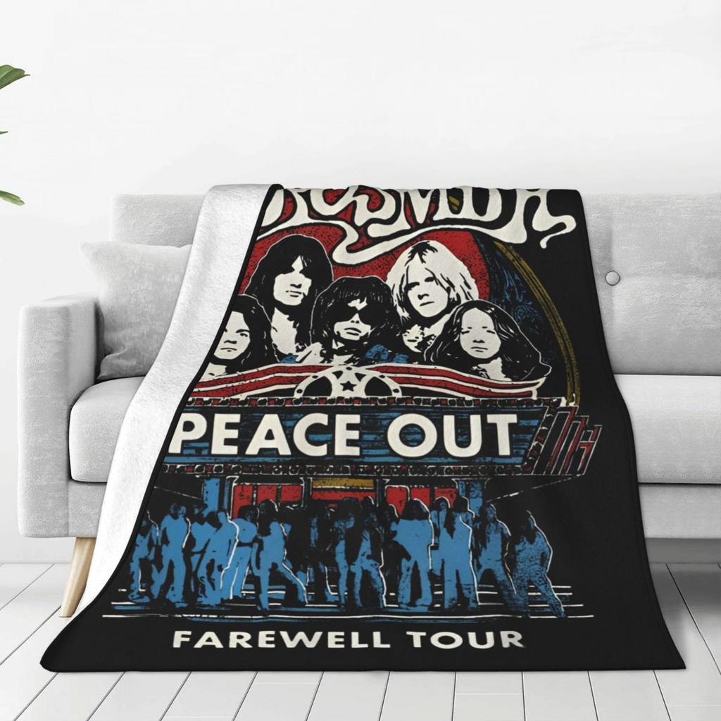 Aerosmith Farewell Tour Band Music Blanket Velvet Comfortable Super Soft Throw Blanket for Bedroom Rug Piece