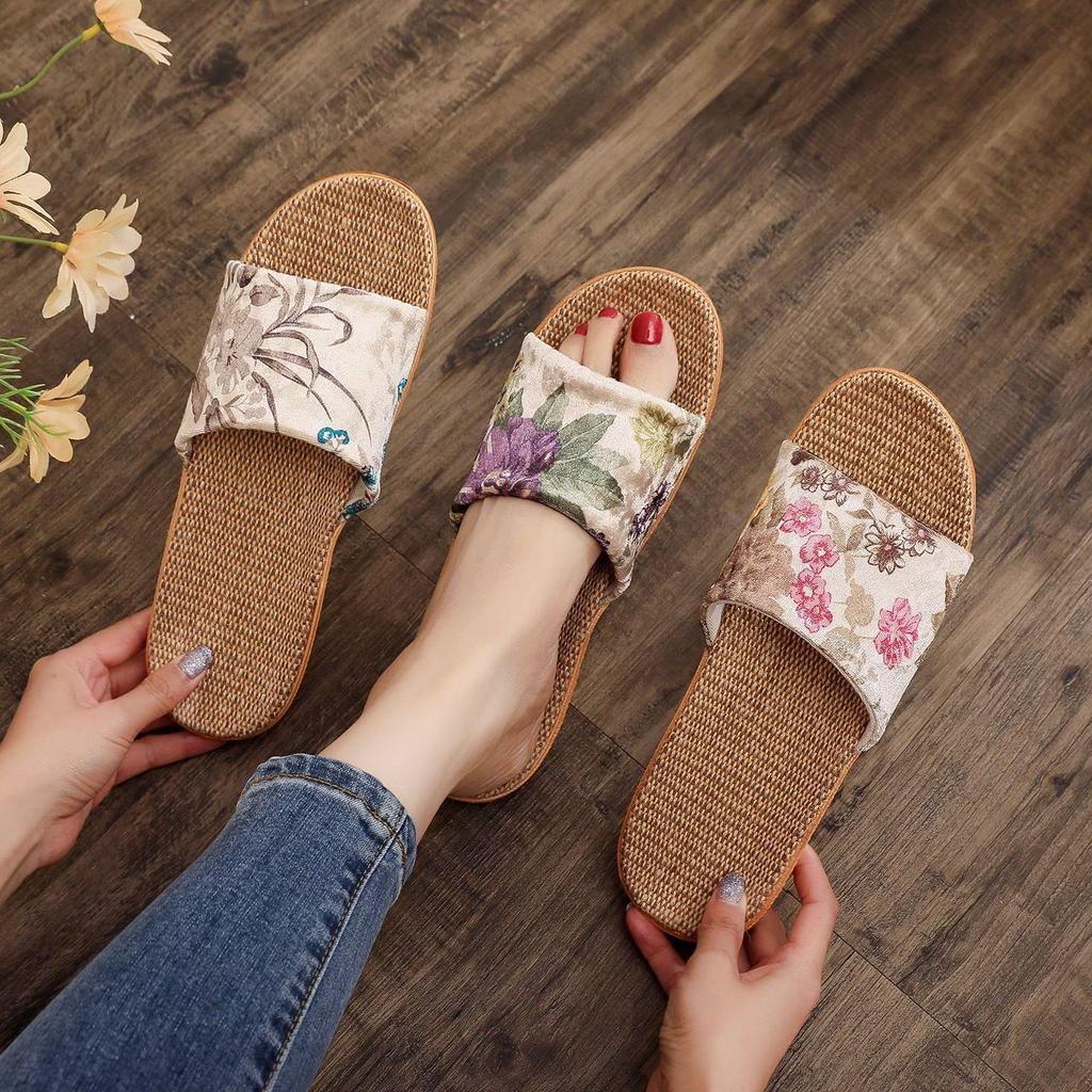 Lightweight Non-slip Indoor Burlap Sandals for Couples