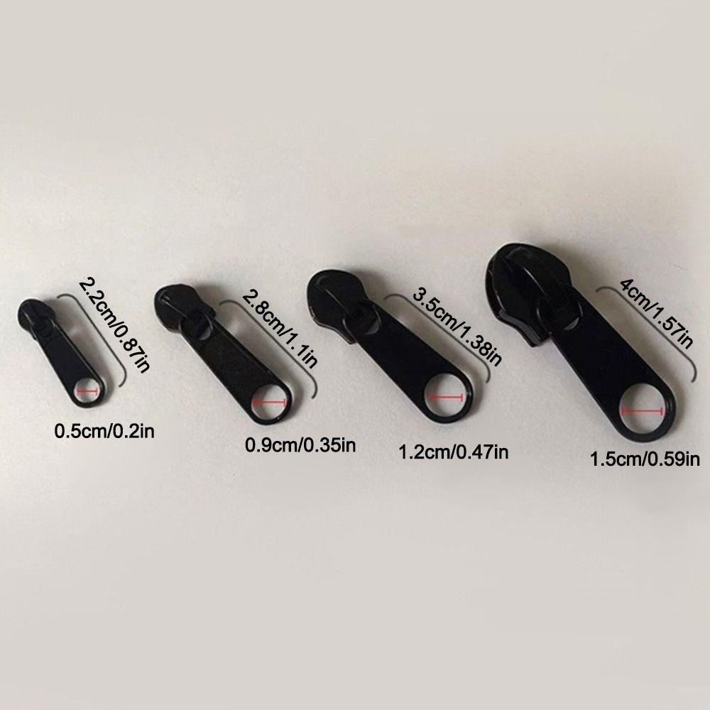 New 4 Sizes Zipper Head Repair Universal Zipper Puller Head Handmade Bag Zippers for DIY Sew