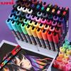 Uni Posca Acrylic Marker Pen Set Waterproof Plumones Marcadores Art Supplies for Paint Drawing POP Poster Graffiti Advertising