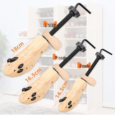 Adjustable Pine Wood Shoe Stretcher for Men's and Women's Shoes – Suitable for High Heels and Flats