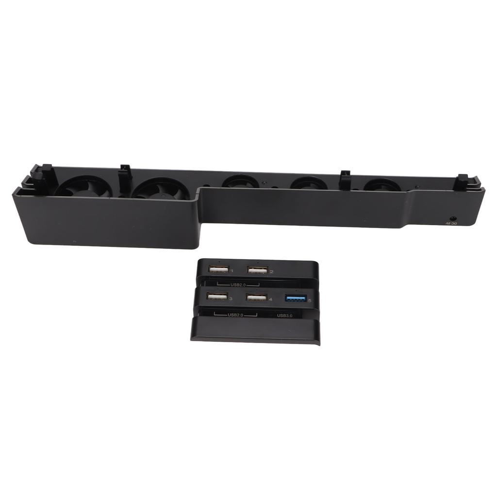 Game Cooling Fan 5 Fan Automatic External Gaming Console USB Cooler with HUB for PS4 Pro