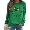 Women's Fashion Printed Long Sleeve Sweater Crewneck Stitching Top Casual Comfortable Pullover Top