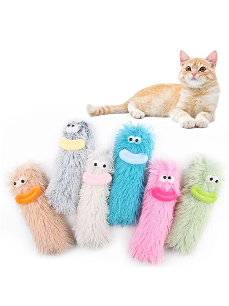 Plush Cat Toy Indoor Bite Resistant Pet Catnip Pillow Toys For Kitten Fun Soft Interactive Cat Playing Toy Pet Supplies