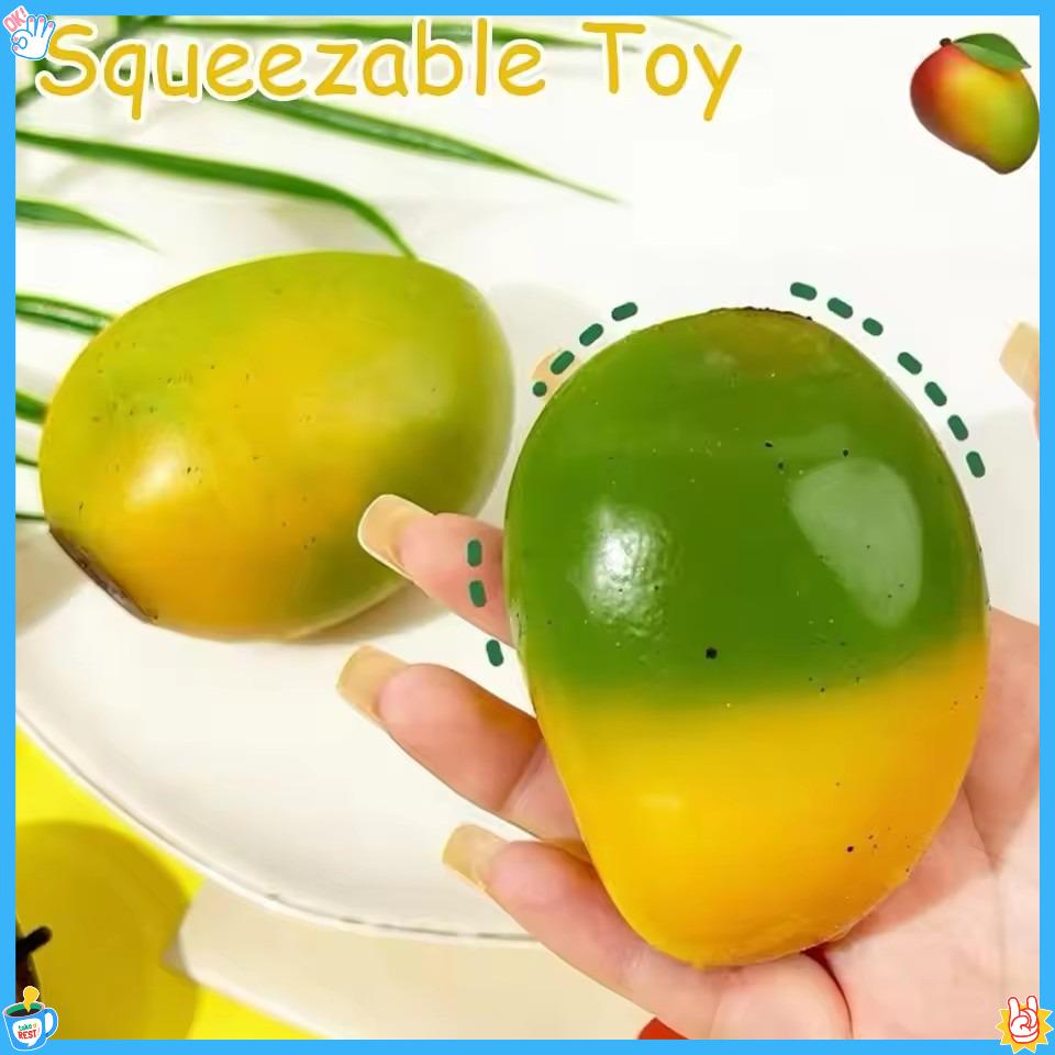 1/2/5 pezzi Pallina Antistress Mango Croccante Fatta a Mano Giocattolo da Spremere, Pallina Fidget Mango Morbida che Cambia Colore, Giocattolo Sensoriale ASMR per Alleviare lo Stress