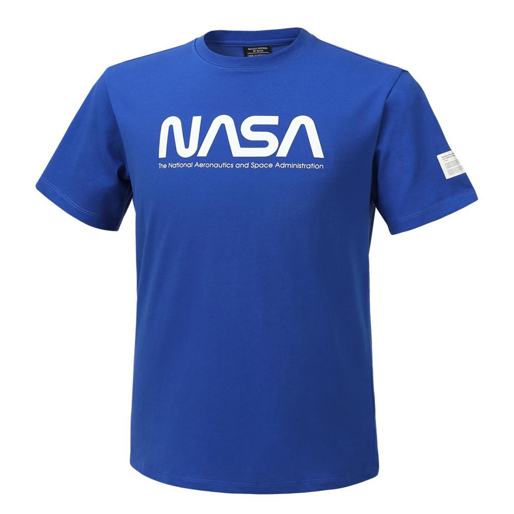 Nasa Unisex Training Cotton Blend Round Neck Short Sleeve T-Shirt [Blue] 100