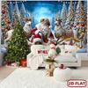 1Pcs Dienalls Luxurious Santa Decoration Background Winter Backdrop Decorations For Photo Studio Photo Booth Christams Party