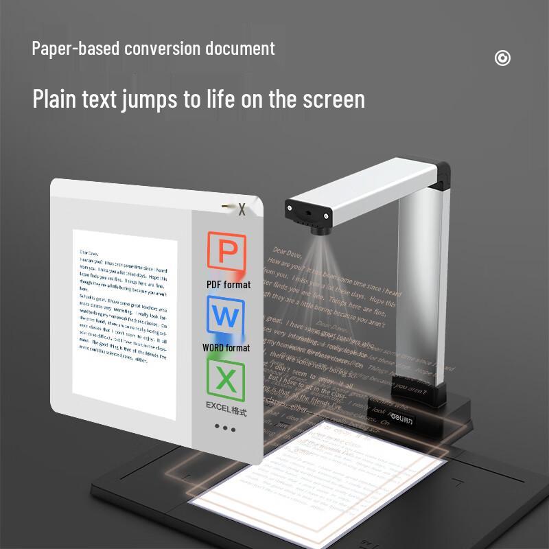 Deli 12MP A4 Document Scanner CN plug (adapter included)