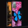 Butterfly Case for Samsung Galaxy Note 20 Ultra 10 Lite 9 8 A53 A52 A12 S22 S21 FE S20 Plus TPU Black Phone Cover Shell Animals
