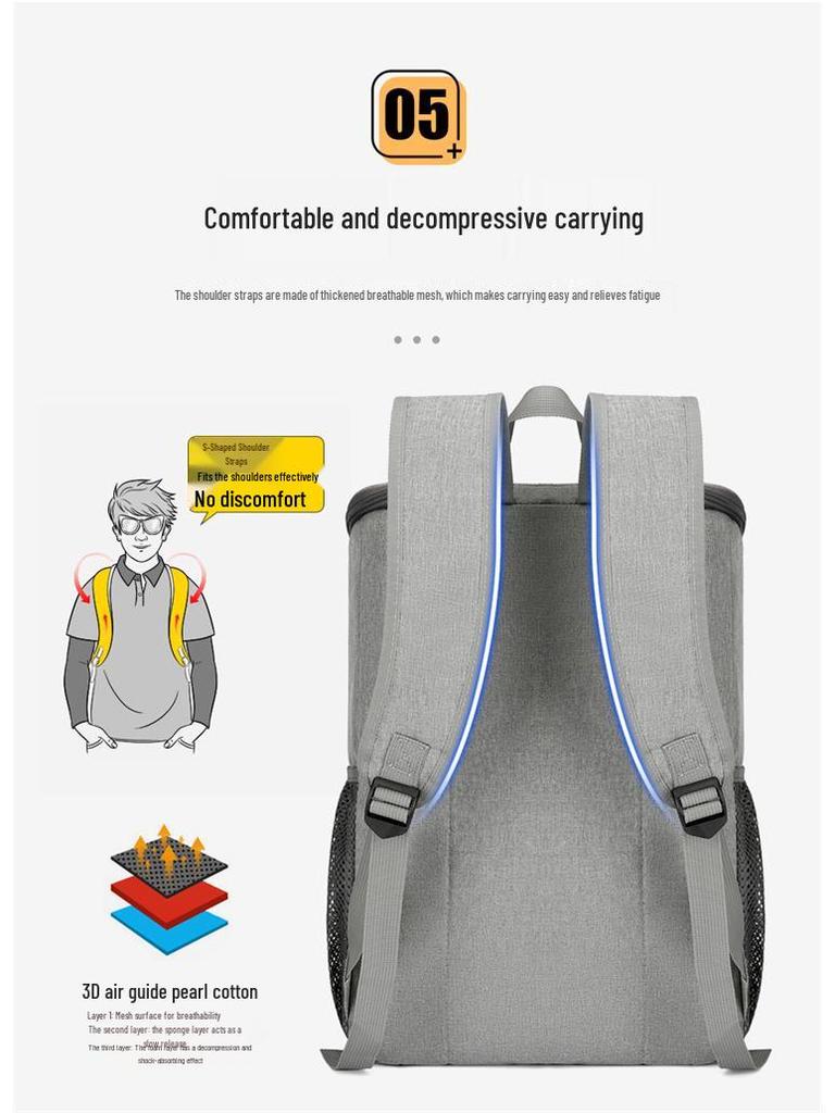 Large Capacity Insulated Leakproof Backpack for Outdoor Picnics and Camping