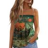 Summer Tube Tops For Women,Cute Sexy Off Shoulder Print Sleeveless T-Shirt