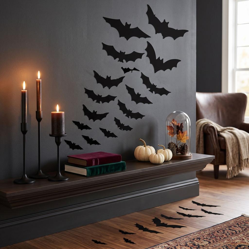 Halloween Black Stickers Count for Party Decorations