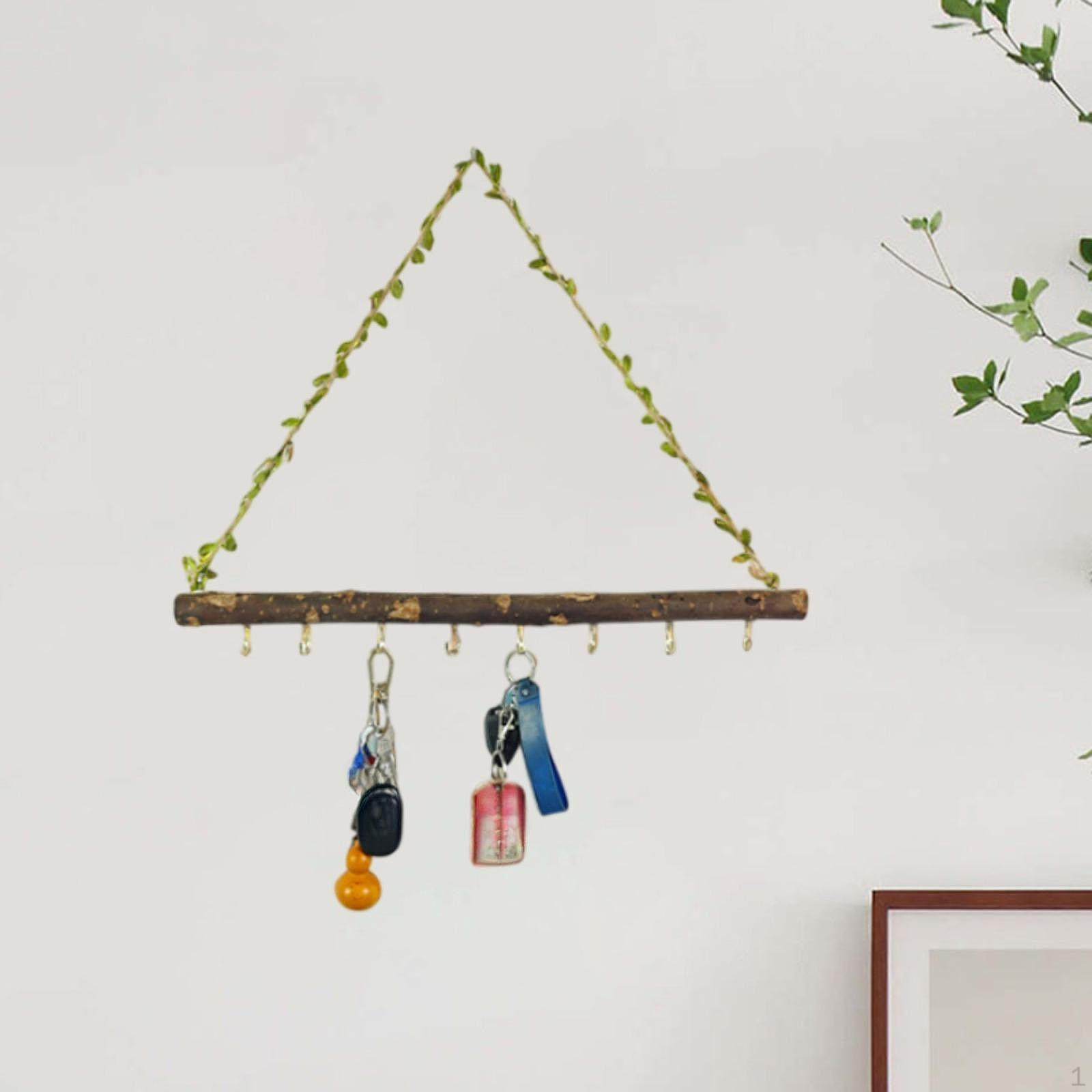 

Подвесные деревянные крючки для украшений с джутовой нитью на стене 30cm