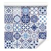 Retro Blue and White Mosaic Wallpaper for Living Room and Bedroom 50x1000