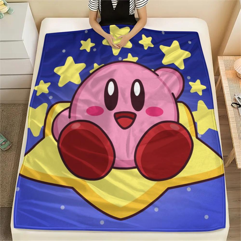 Kirby3 Daily Comfort Leisure Blanket, Flannel Blanket with Print Design for Sofa, Bed, Picnic & Journey.-TING