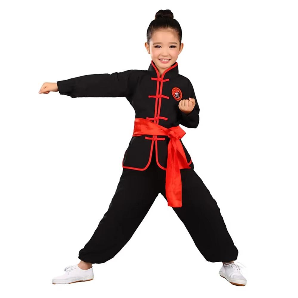 

Chinese Wushu Costume Traditional Tai Chi Uniform Fashion Martial Art Uniform Children 120CM чорний