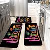 Spring Floral Series Kitchen Floor Mats - Dirt-Resistant, Wear-Resistant, Easy-to-Clean, Three-Piece Set