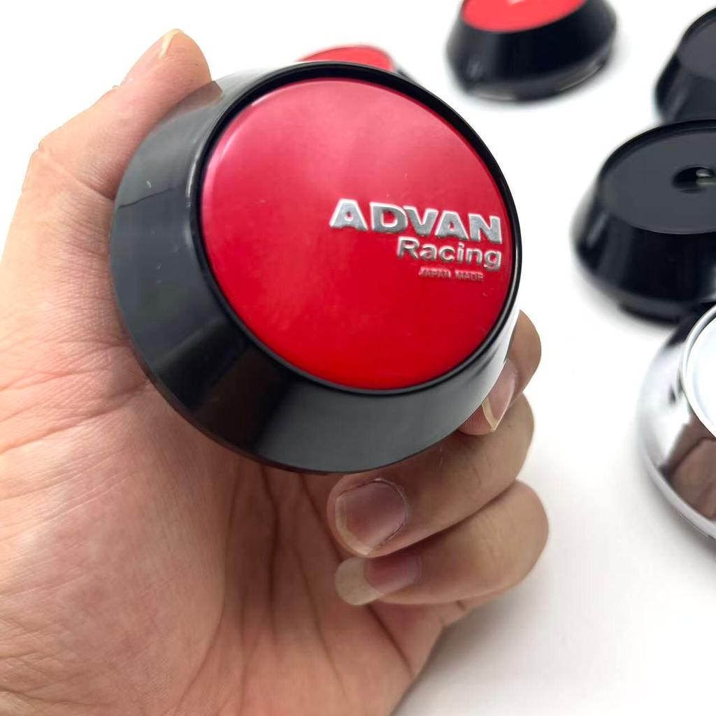 ASS1 4pcs/lot 60mm 64mm 65mm 68mm 69mm ADVAN Racing Car Wheel Center Hub Caps Wheel Center Cap Decoration Auto Styling Rim Hub Cap