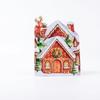 3D Merry Christmas Gingerbread Greeting Cards House Background Pography Xmas Party Decoration Gift