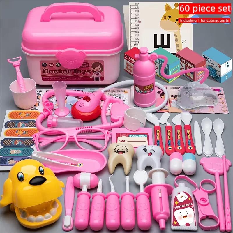 Arzt Krankenschwester Rollenspiel Set Medizinische Werkzeuge Mit Stethoskop Spritzen In Einer Spielzeug-Trolley-Box Ideales Geschenk für Kinder Jungen Mädchen