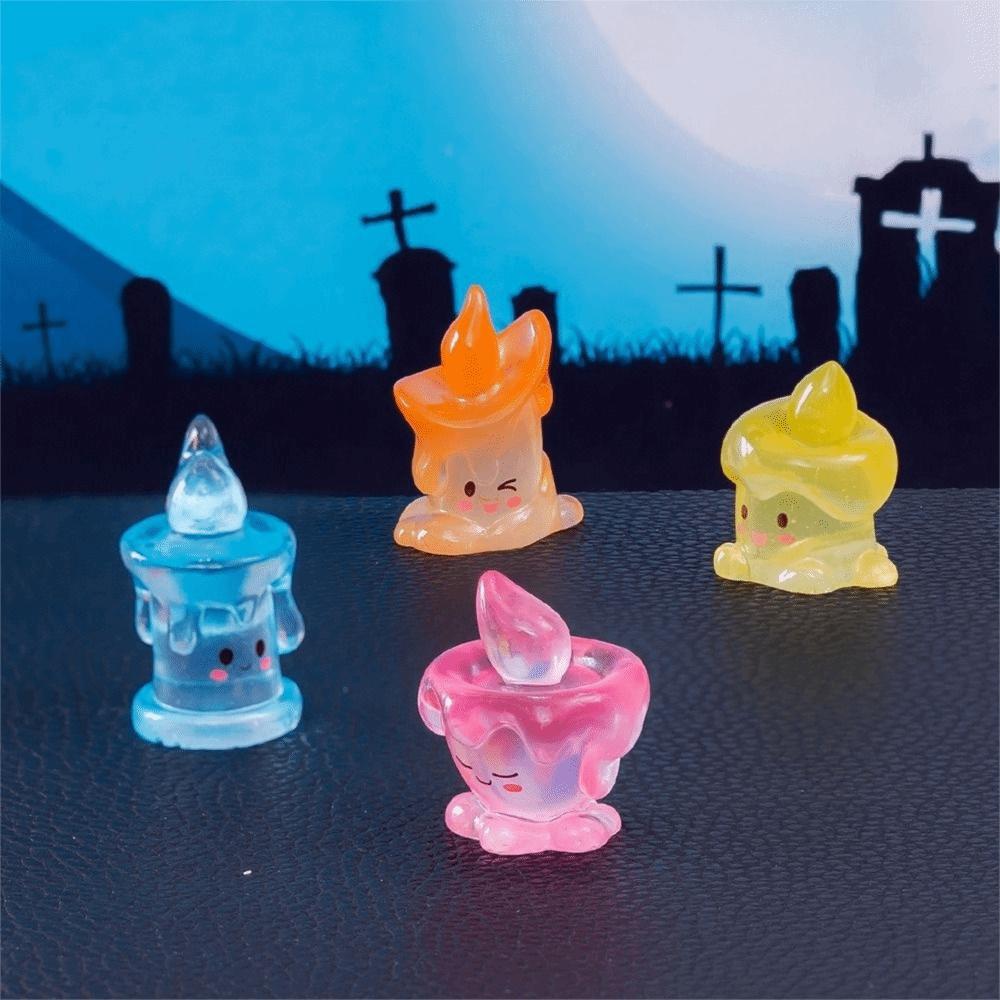 Colored Halloween Candle Figurine Resin Mini Mini Candle Ornament DIY Decorations Funny Candle Statue Holiday Party Decor