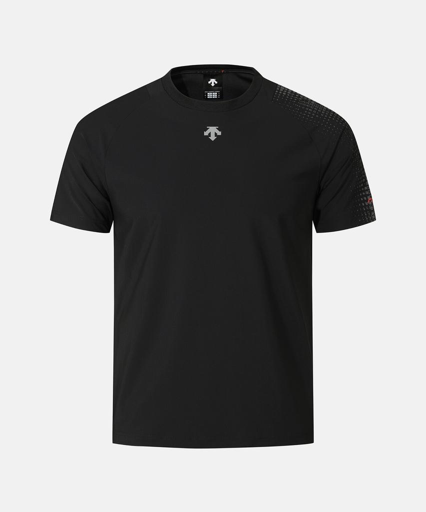 DESCENTE Men'S Cooling Tricot Graphic Short Sleeve T-Shirt Black Sr311Tts76 (B Type)