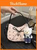None Small Pc Shoulder Bag For Women With Zipper Closure And Cute Bow Design For Daily Use