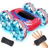 Tecnock RC Car, Amphibious, USB Magnetic Rechargeable, Gesture Controlled, 360° Rotation, Double-Sided Driving, Stunt Car for Kids, Gift (Red)