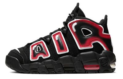 Air More Uptempo Black White Laser Crimson GS 415082-010