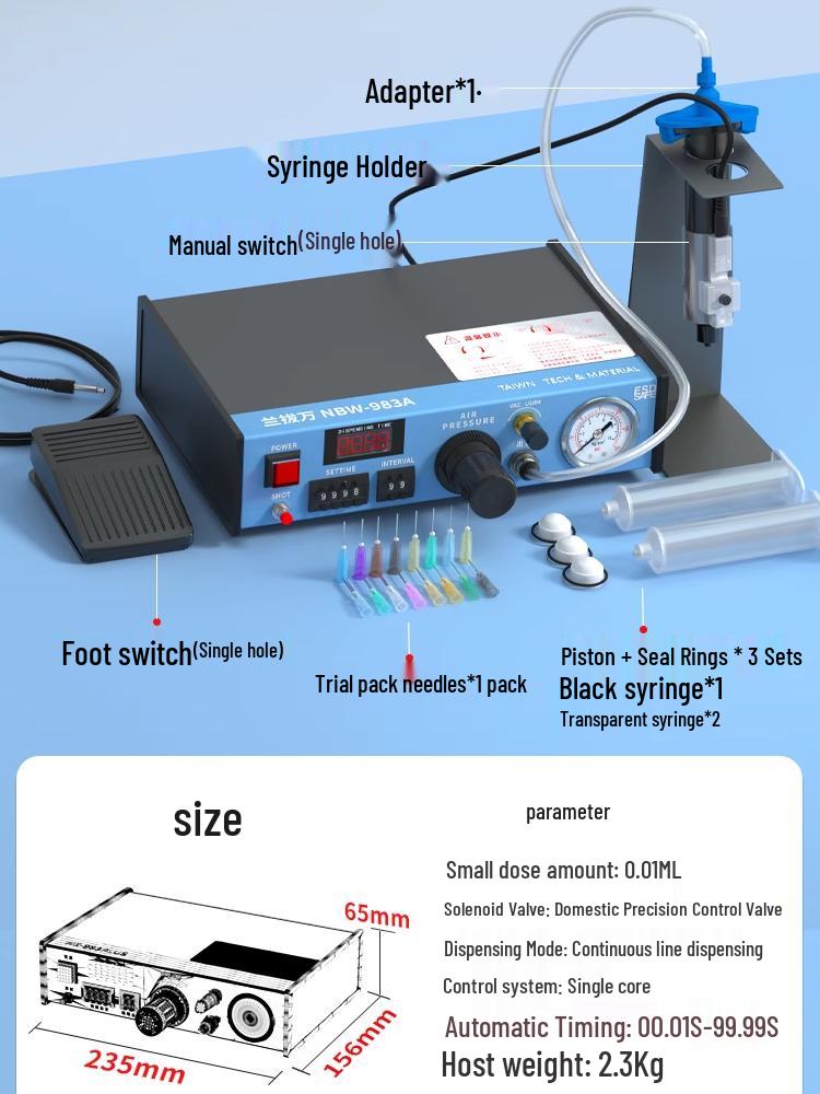 Lanbaowan Fully/Semi-Automatic UV/Silicone Potting & Dispensing Machine with Manual Controller