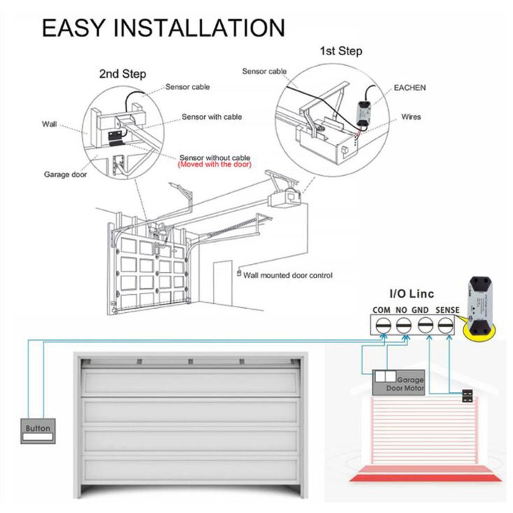 Smart Wi-Fi Garage Door Opener Controller Garage Door Motor Kit Garage Accessory APP Remote