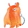Dumbbell Octopus Fishing Figure Keychain Strap Good Luck for Big Catch Keyring in length - Aquarium-themed, Realistic, PVC, Cute, - 4.5cm