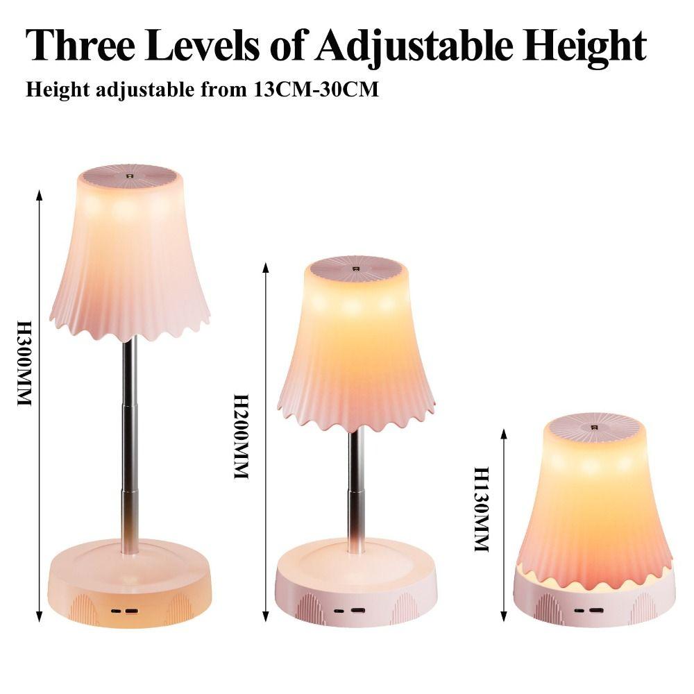 Height Brightness Adjustment Cordless Table Lamp Rechargeable Room Decoration Light  Bedroom