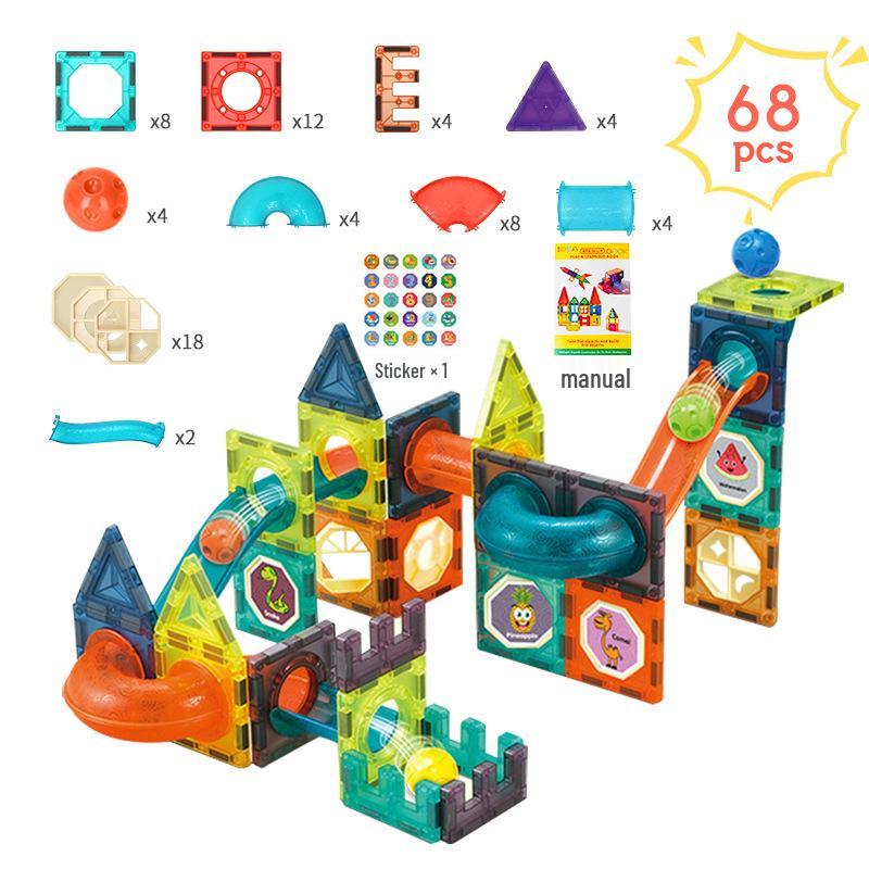 Colorful Roller Ball Building Blocks: Educational Construction Toy for Early Learning