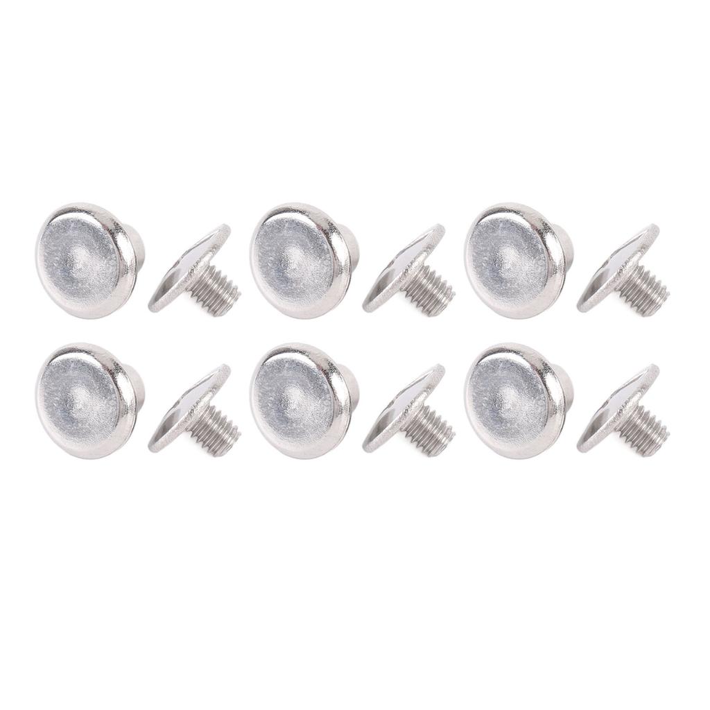 100 Sets Rivet and Screw Stainless Steel M2.5 Flat Round Head Rivet Fastener Set for Leather Crafts Clothing Decoration