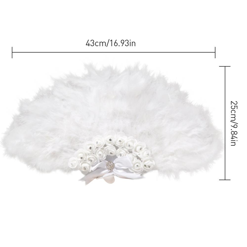 

Ручные веера Складной веер Ручной Портативный Сувенир Подарок Веера для вечеринки Свадебный Перьевой веер Выступление Диджей Бар Клубный зал Украшение для вечеринки