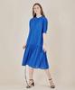 Dopeun Pure Cotton Puff Long Dress [Blue]