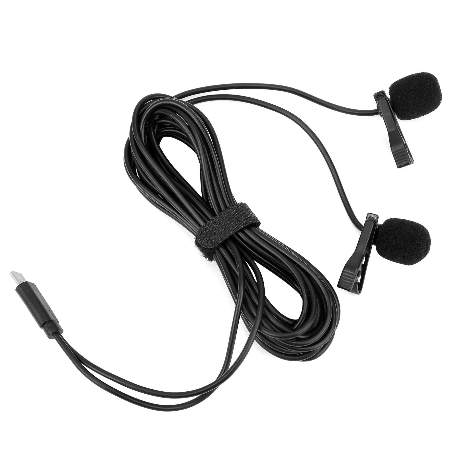 

Петличный микрофон Mini Double Lavalier TYPEC всенаправленный для записи интервью MY3