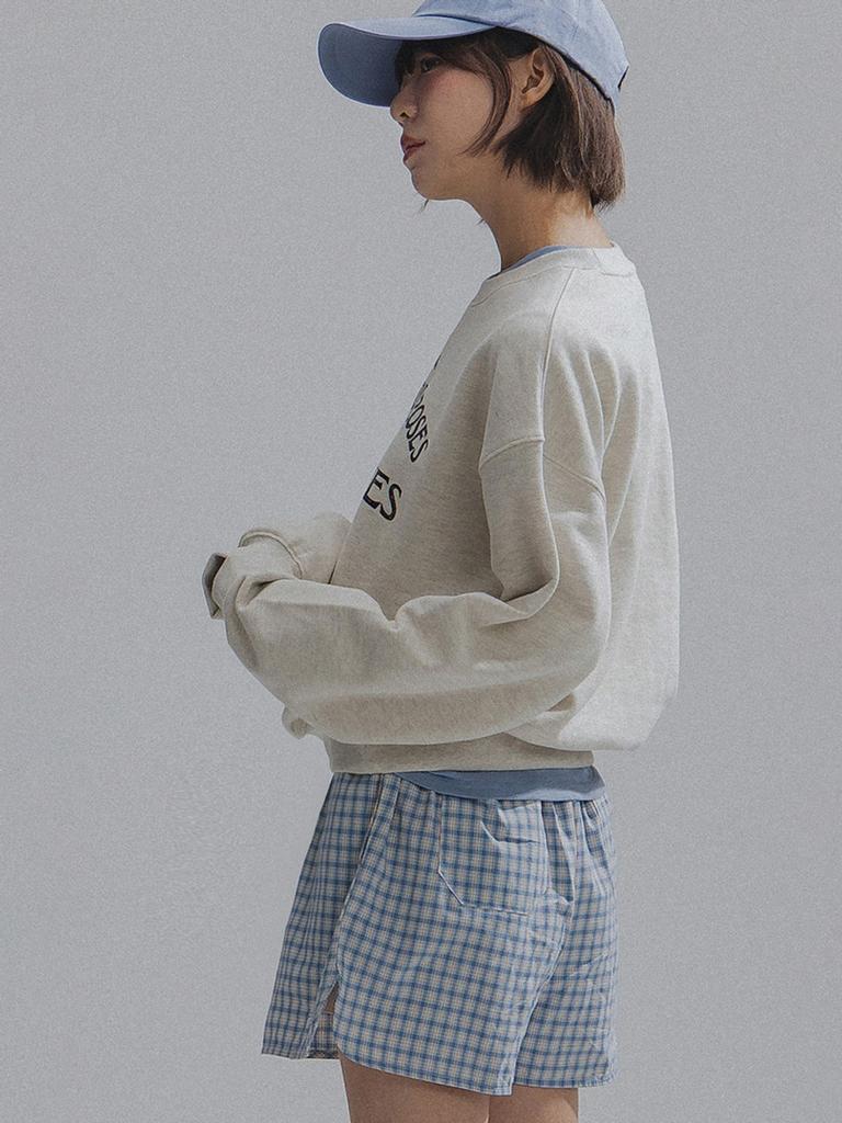 Aenhacheu Easy Relaxed Check Shorts_Blue