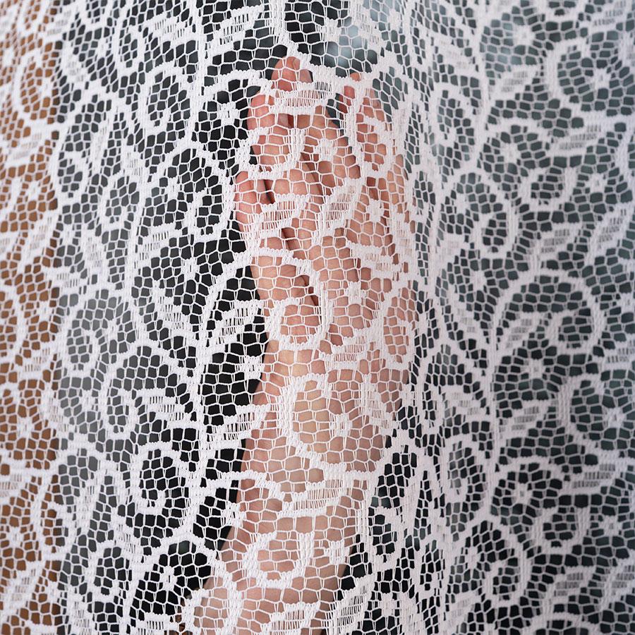 BOGUMIŁA - Ready-made Jacquard Curtain with a Straight Hem - 300x250 Cm - White