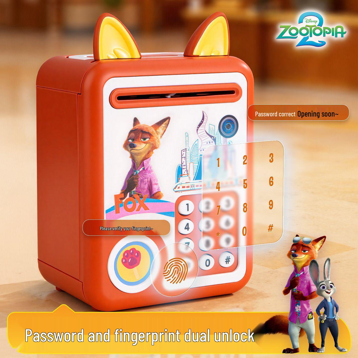 Disney Zootopia Musical Toy Safe - Nick & Judy Money Box