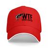 WTF WHERES THE FISH Black Baseball Cap with Fish Logo Design for Fishing Enthusiasts and Casual Wearers