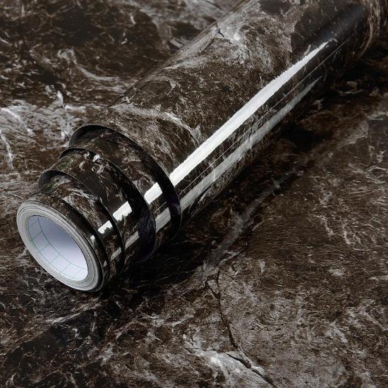 Waterproof Marble Vinyl Film Self Adhesive Wallpaper for Bathroom Kitchen Cupboard Countertops Contact Paper Home Decor Stickers