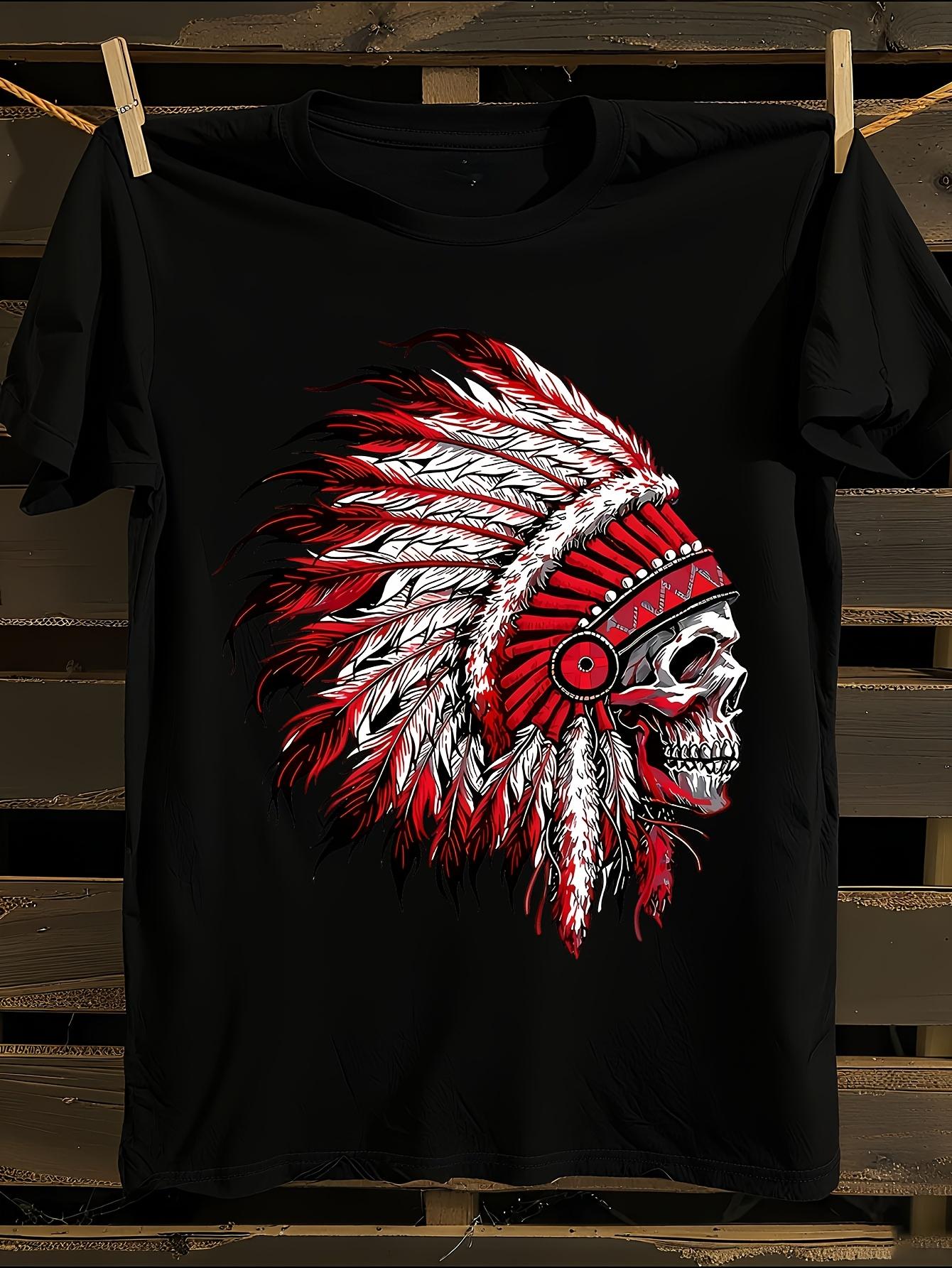 Retro Native American-Inspired Chief Headdress Graphic T-... XXXXL