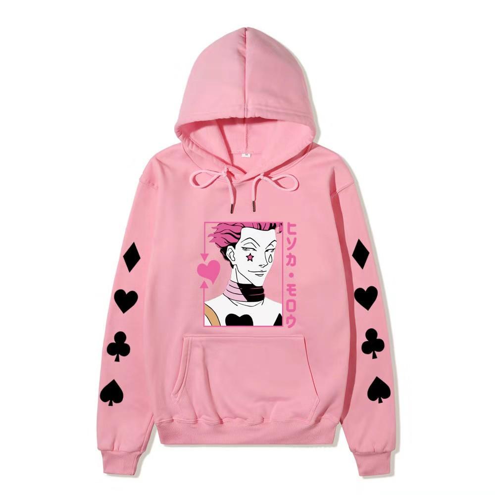 HUNTER X HUNTER Hisoka Print Fashion Sweatshirt Hip Hop Casual Unisex Autumn Winter Fleece Streetwear Tops