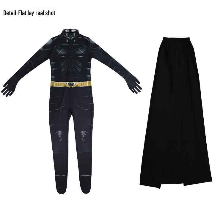 Batman Halloween Cosplay Jumpsuit with Cape