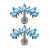 Elegant T Bar Threaded Cartilage Piercing Earring Modern Curved Designs Body Jewelry
