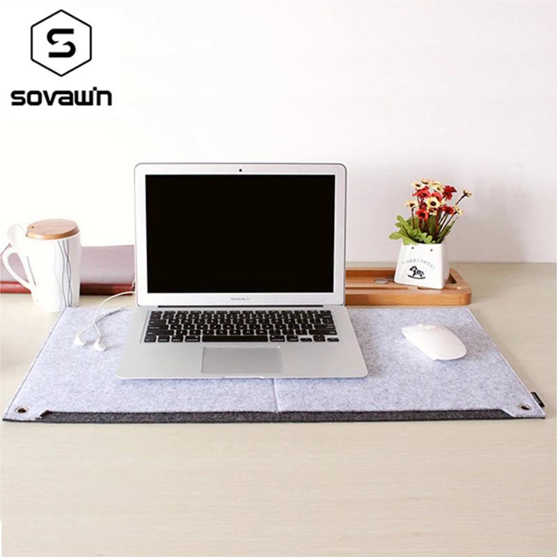 

Sovawin фетровый тканевый коврик для мыши, большой игровой офисный стол, компьютерный коврик для мыши, клавиатура, коврик для ноутбука для ПК, противоскользящий, противоударный