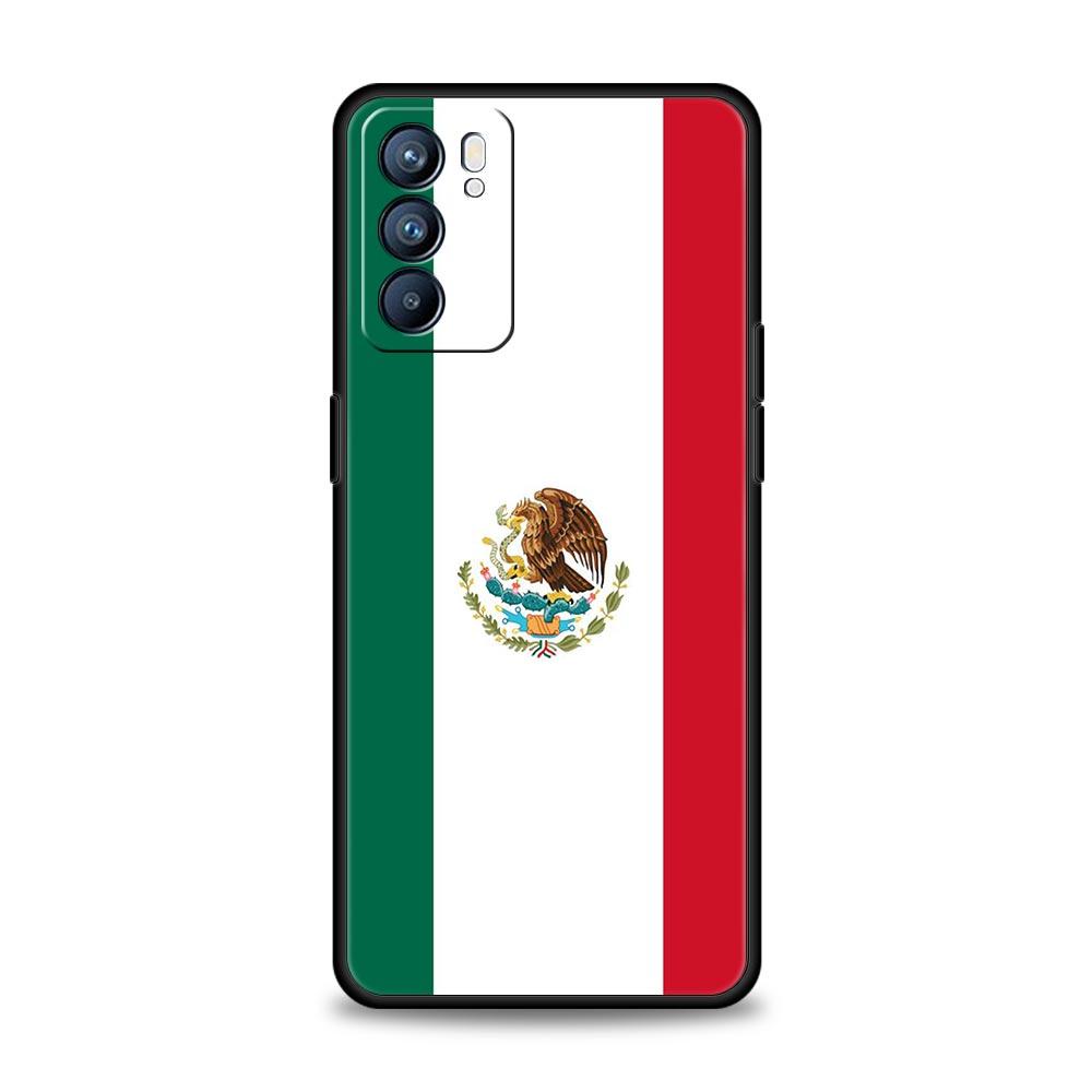 Mexico Flag Phone Case For Oppo Reno8 Reno7 Reno6 Pro A54 5G Find X6 X5 A53 A52 A9 A15 A95 A17 A16 A76 A74 A57 A31 Cover