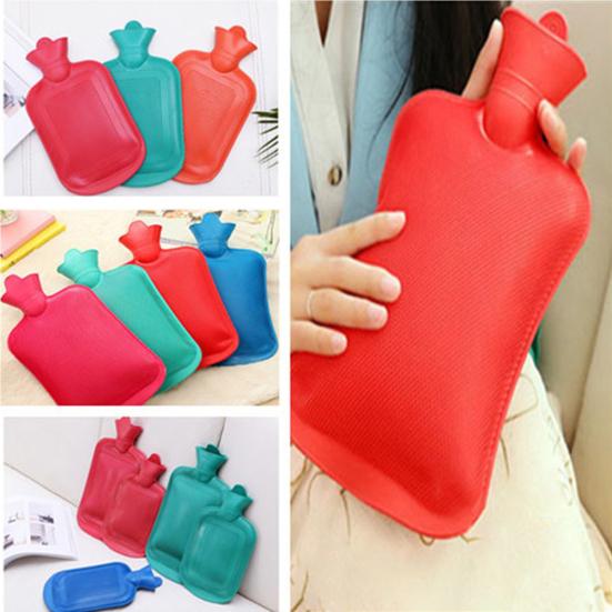 500/1000/1750/2000ml Portable Rubber Winter Hot Water Bottle Bag Hand Warmer